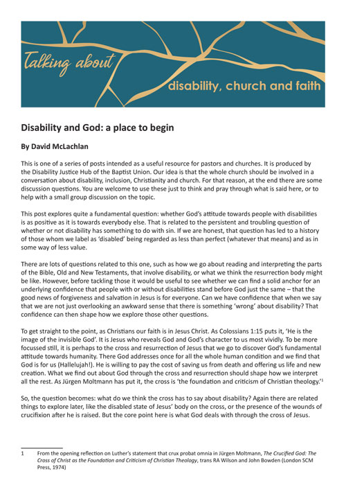 DisabilityAndGod APlaceToBegin